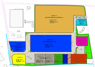 Mappa dell'area di S. Croce Bigolina con suddivisione in lotti - CLICK PER PLANIMETRIA AREA [.pdf 482 kb]